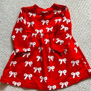 Hanna Anderson red Bow dress 2t